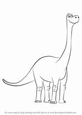 Dinosaur Good Libby Draw Drawing Step Drawingtutorials101 Cartoon sketch template