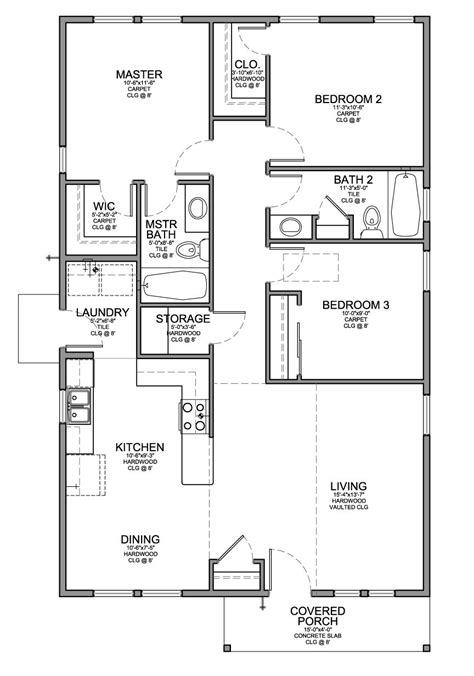 floor plan   small house  sf   bedrooms   baths floor plans ranch small