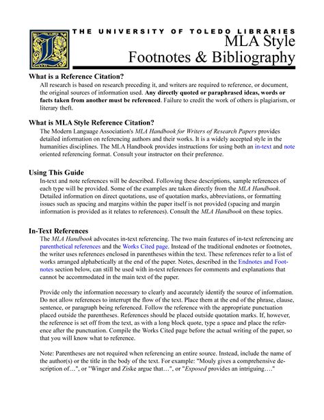 mla style footnotes  bibliography   create  mla style