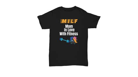 milf t shirt mom in love with fitness