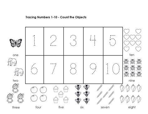 tracing numbers   worksheets  kindergarten tracing numbers