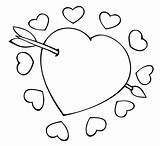 Hearts Pages Coloring Printable Colouring Colour Rose Heart Valentine Kids Roses Valentines sketch template