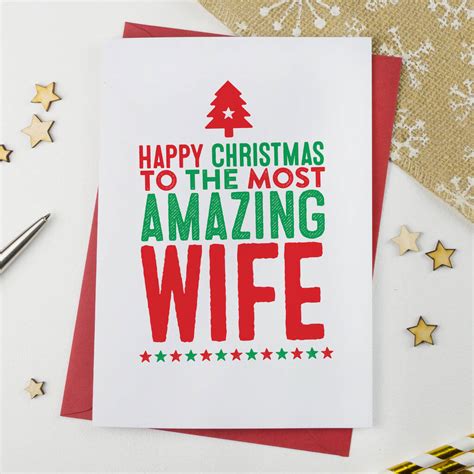 Amazing Wife Christmas Card By A Is For Alphabet