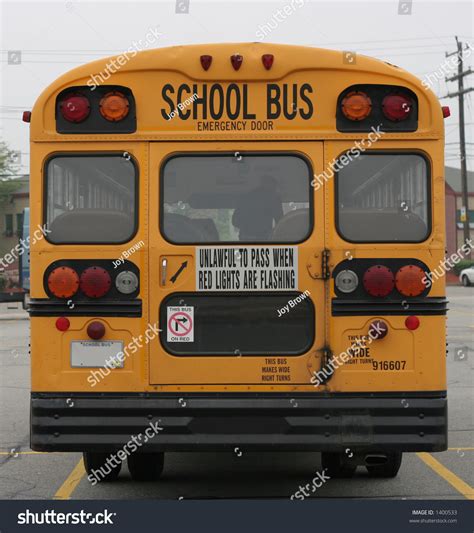 rear view school bus stock photo  shutterstock