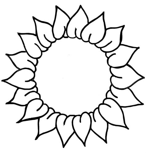 sunflower coloring page easy  file include svg png eps dxf