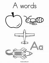 Coloring Letter Pages Aa Words Things Tracing Alphabet Ant Printable Print Picket Fence Twistynoodle Start Colouring Color Worksheets Kids Sheets sketch template