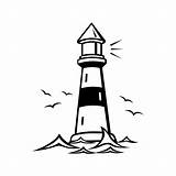 Lighthouse Beacon Inaport sketch template