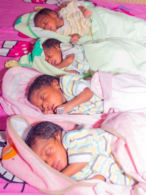 unemployed nigerian graduate and his wife welcome quadruplets