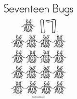 Seventeen Bugs sketch template