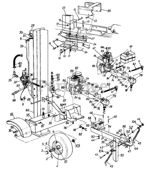 mtd    mtd log splitter  general assembly parts lookup  diagrams partstree