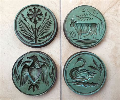 Vintage Sexton Cast Metal Wall Plaques Set Of 4