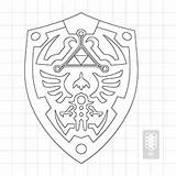 Link Coloring Zelda Shield Pages Costume Legend Inches Template Cosplay Hylian Diy Kids Thickness Hyrule Origin Inch Height Width 1998 sketch template
