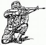 Rifle M4 Coloring Drawing Army Sniper Getdrawings sketch template