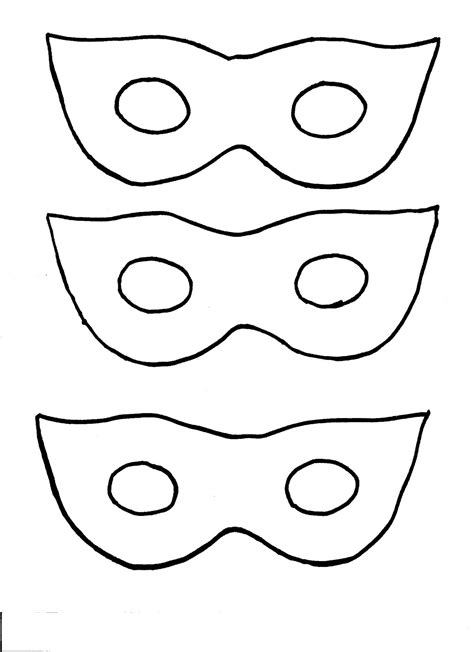 superhero mask template printables clipart