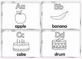 Alphabet Coloring Flashcards sketch template