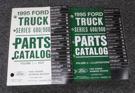 ford cf cf cft cft   truck parts catalog manual set ebay