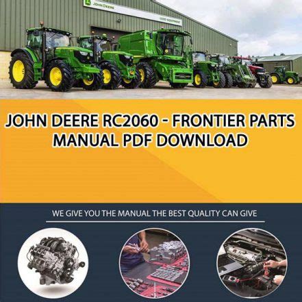 john deere rc frontier parts manual   service manual repair manual