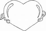 Coloring Pages Heart Printable Kids Online Valentine sketch template