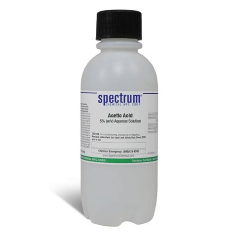 Acetic Acid 5 W V Aqueous Solution Spectrum Chemical Quantity