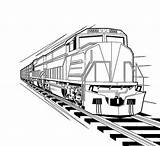 Locomotive Trains Bnsf Colorluna Everfreecoloring sketch template