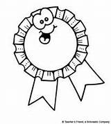 Award Ribbons Printable Coloring Contest Clipart Awards Certificate Kids Templates Clip Clipartmag sketch template