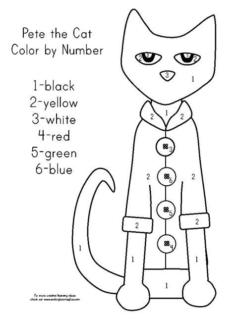 printable pete  cat coloring pages