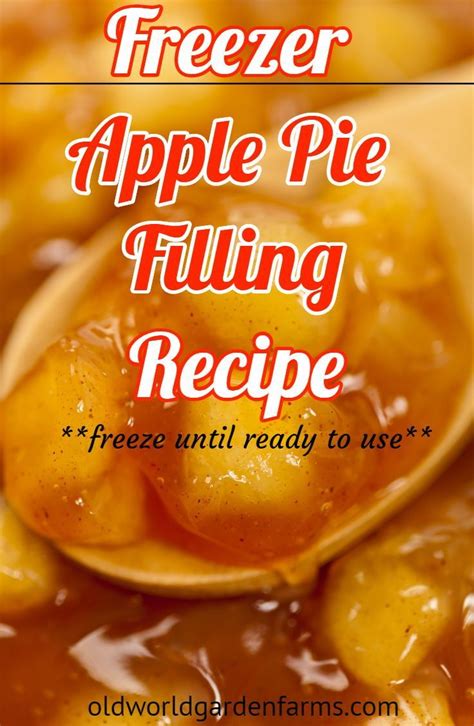 Freezer Apple Pie Filling Recipe Recipe Freezer Apple Pie Filling