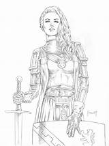 Coloring Warrior Fantasy Adult Foust Colouring Adults Pages Mitch Female Mitchfoust Sketches Choose Board Draw Knight Deviantart Visit sketch template