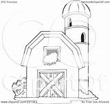 Granary Barnyard Outline Coloring Clipart Illustration Royalty Rf Visekart Clipground sketch template