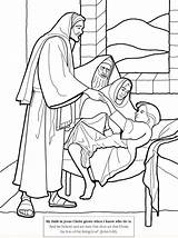 Coloring Jesus Heals Preschool Pages Healing Bible Template Dead Sketch Colouring sketch template