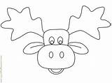 Coloring Moose Deer Silhouette Coloringhome sketch template