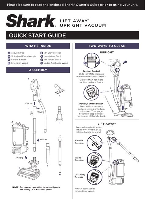 shark rotator xl professional manual