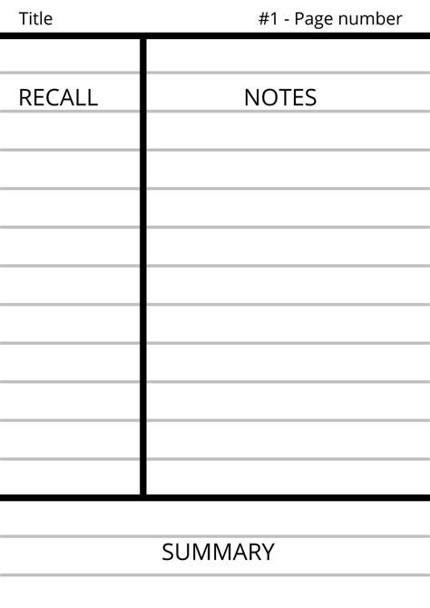 cornell note  method introduction  template