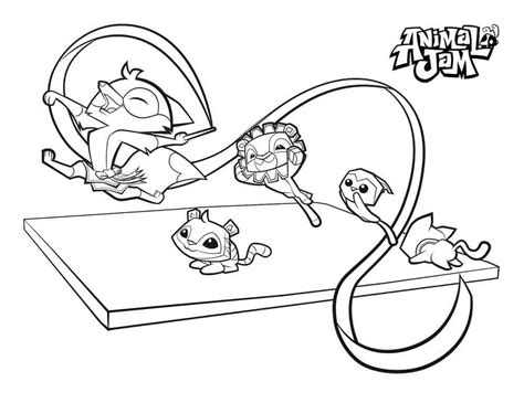 fox animal jam coloring pages png