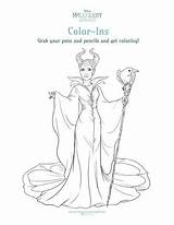 Maleficent Coloring Disney sketch template