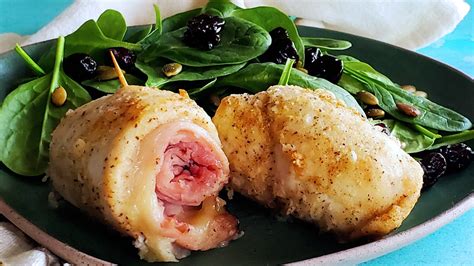 oven baked ham and swiss chicken roll ups feast in thyme