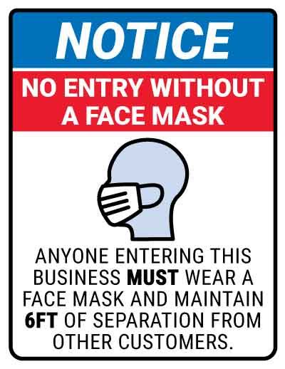 face mask required sign bpi dealer supplies