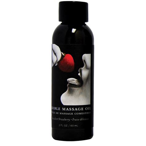 Earthly Body Edible Massage Oil Strawberry 2oz Viking Wholesale X