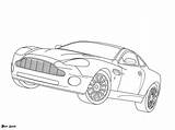 Aston Martin Vanquish Lineart Deviantart sketch template