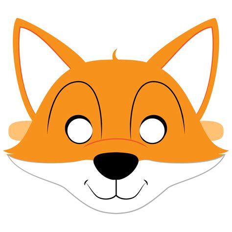 fox mask template  printable papercraft templates