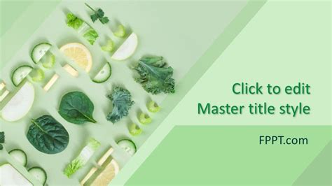 green vegetables powerpoint template  powerpoint templates