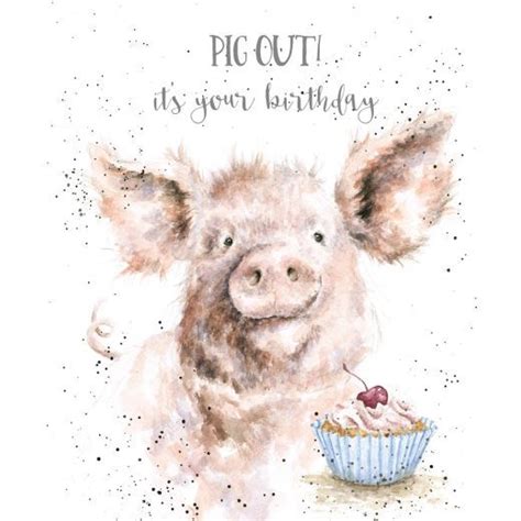 pig  pig birthday card happy birthday pig pig birthday