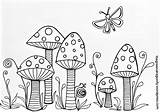 Coloring Toadstools Toadstool Gnome Fairy Thegreendragonfly Dragonfly Gnomes Green Lesen Getdrawings sketch template