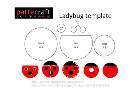 pattecraft give  ladybug template