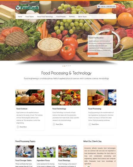 food technology grocery preservation wordpress theme inkthemes