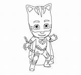 Pj Coloring Masks Pages Print Cartoon sketch template