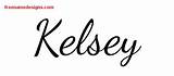 Kelsey Name Tattoo Designs Lively Script Printout Print Freenamedesigns sketch template
