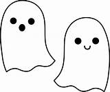 Ghost Halloween Simple Pages Coloring Template Cute Ghosts Printable Kids Print Templates Sheet sketch template