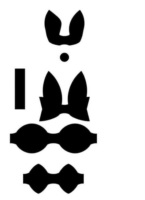 faux leather bunny bow template printable   svg making hair