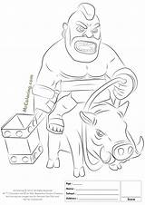 Hog Coloring Printable Getcolorings Clash sketch template